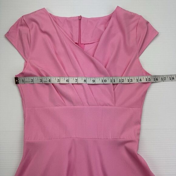 Pink 1950s Retro Style Dress Size XS Evening Party A Line Cocktail Swing Dress - Picture 8 of 10